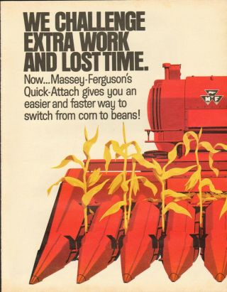 1968 Large 3pg Print Ad Of Massey Ferguson Mf 410 & 510 Farm Tractor Combine