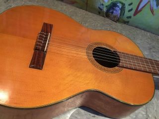 Vintage Aria Model A551b Classical Guitar Made In Japan W/case.