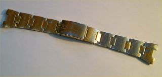 Vintage Gents Rolex Tudor Gold Plated S/steel Watch Bracelet 6 1/2 " Needs Tlc