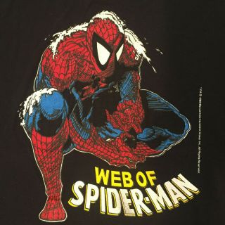Vintage - Web Of Spider - Man T - Shirt - 1988 - Todd Mcfarlane Art - Not A Reprint
