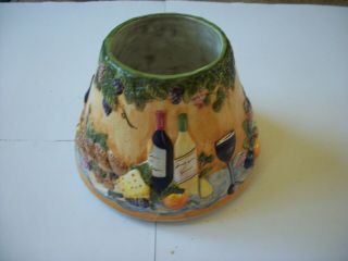 Yankee Candle Large Jar Shade W/wine,  Grapes,  Fruits/bread Designs