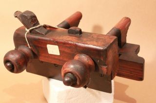 Union Factory H.  Chapin No.  998 Screw - Arms Solid Boxwood Plow Plane 1 Iron C1840