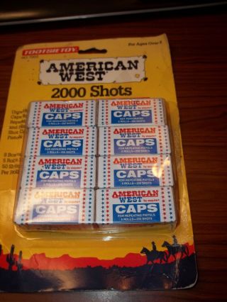 American West Tootsie Toy Caps 2000 Shots For Cap Guns 8 Boxes 1991