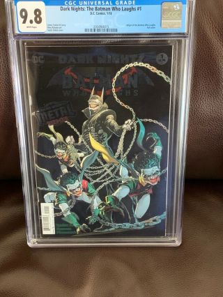 Dark Nights: The Batman Who Laughs 1 Cgc 9.  8,  White Pages,  Foil Cover,  Hot