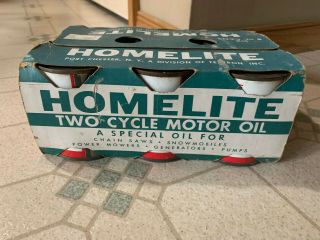 Vntage Oil Can Homelite Chainsaw Oil Cans Full 6 Pack Homelite Oil Can