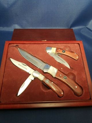 Winchester Limited Edition 2008 3 Knife Set,  W/wood Box.