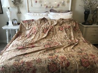 Vintage Ralph Lauren Guinevere Floral King Size Fitted Bed Sheet