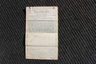Pre - Prohibition 1907 Lease Signed Crawford Fairbanks,  Owner Terre Haute Brewing