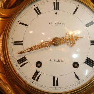 Antique French Cartel Wall Clock Ormolu Gilt Bronze Louis XVI 3