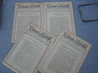 Seventh - Day Adventist Review & Herald Vintage 7th Sda Church Newspaper 7 - 1935