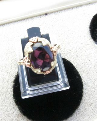 Antique Arts And Crafts 14 Kt.  Gold Amethyst Ring.  C.  1920