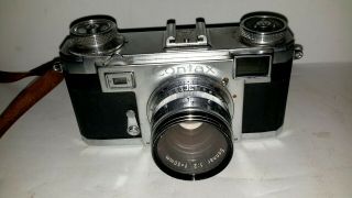 Vtg Contax Ii 35mm Camera Zeiss Opton Sonnar 1:2 F 50mm Lens Rangefinder Germany