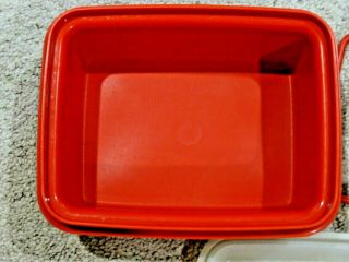 VTG Tupperware Retro Pack N Carry Lunch Box Carrier Tote 1254 – Paprika Red EUC 3