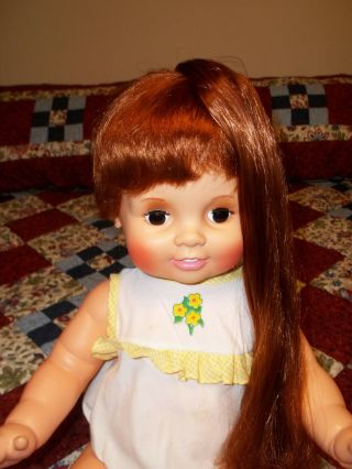 Ideal 24 In Baby Crissy/chrissy Doll In Yellow & White Romper