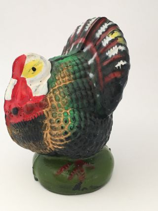 Vintage Celluloid Plastic Turkey Farm Animal Christmas Putz Thanksgiving Toy 2