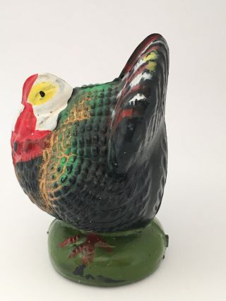 Vintage Celluloid Plastic Turkey Farm Animal Christmas Putz Thanksgiving Toy 3