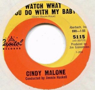 Cindy Malone Watch What You Do With My Baby Capitol 60 