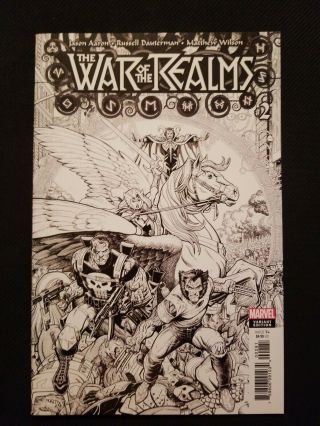 War Of The Realms 2 1:200 Art Adams B&w Sketch Variant Marvel 2019 Jason Aaron