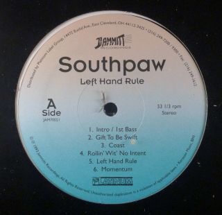 Southpaw ‎– Left Hand Rule Lp Mega Rare Random Rap Jammitt 