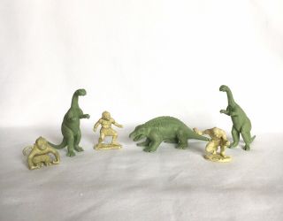 Vintage 1960s Marx Toys Prehistoric Figures Dinosaurs And Cavemen