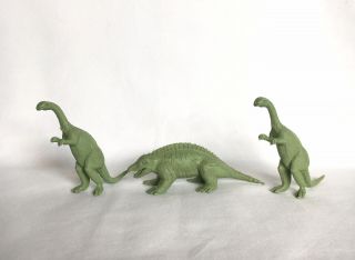 Vintage 1960s Marx Toys Prehistoric Figures Dinosaurs And Cavemen 2