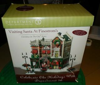 Vintage Dept 56 Visiting Santa At Finestrom 