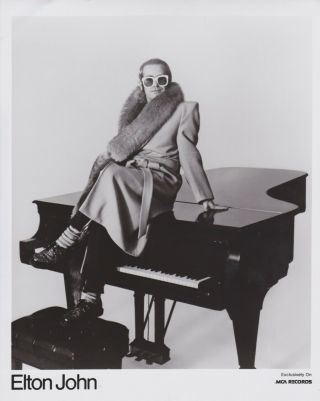 1976 Vintage Press Photograph - Elton John - Mca Records - Photo