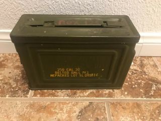 Vintage WWII Early Ammunition Box Cal.  30 M1 Made by Canco Please See Details 2