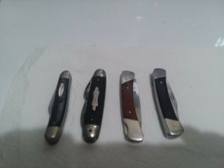 4 Pocket Knifes Two Buck Knifes One Kamp King And One Ranger All In Good Cond