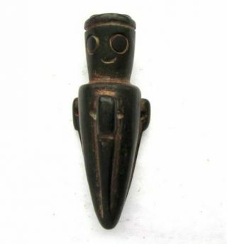 3.  8 " Hongshan Culture Hand - Carved Artifact Carving Meteorite Pendant