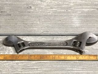 Vintage 6” - 8” Double End Adjustable Wrench Diamond Calk Horseshoe Co.