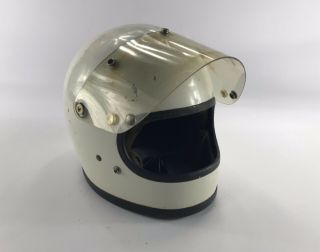 1970 Vtg Snell Bell Star Toptex Helmet First Generation Visor 7 Motor