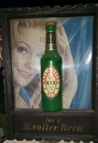 Vintage Ballantine Xxx Ale Beer Bar Sign Shadowbox For A Manlier Brew