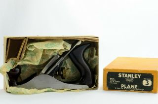 Vintage Stanley Bailey Smooth No 3 Plane In The Box From Canada