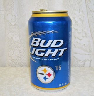 2005 Xl Champions The Pittsburgh Steelers Bud Light Beer Can