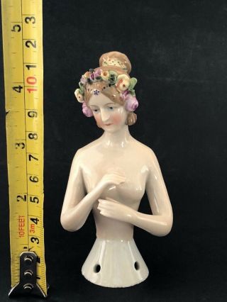 Antique Porcelain Half Doll Art Deco Lady GOEBEL Awesome Design 3