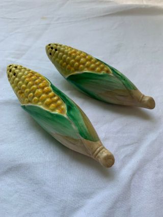 Vintage Ears Of Corn Salt And Pepper Shakers - Made In Japan 1940 