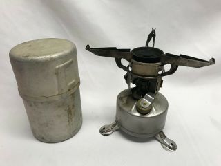 Us Army 1945 Wwii Portable Camp Stove M - 1942 Mod & Case Cm Mfg Co Coleman Vtg