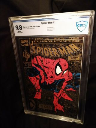 Cbcs 9.  8 Spider - Man 1 (gold) - Todd Mcfarlane - Get It Signed Cgc