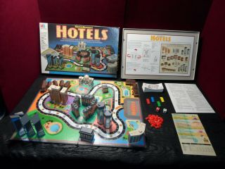Vintage 1987 Hotels Board Game By Milton Bradley In