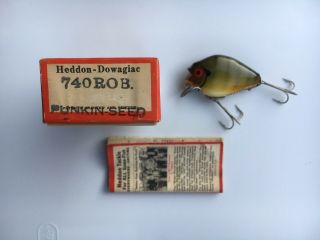 Vintage Heddon Punkinseed Fishing Lure 740 Rob In Proper Box