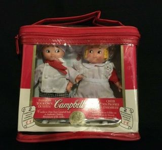 Vintage Fibre Campbell Soup Kids Collector Dolls 1995 5 Inch With Clothes