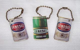 3 Vintage Genesee Beer_genesee Cream Ale Double - Sided Can Advertising Keychains