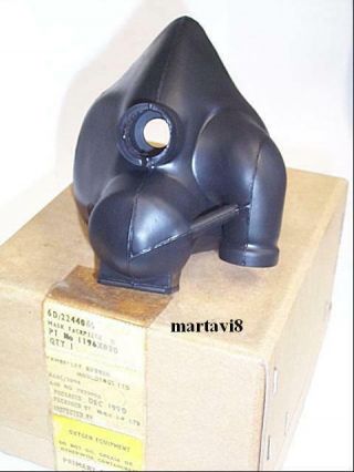 Unissued Q - Type Oxygen Mask Rubber For Raf Flying / Flight Helmets (171)