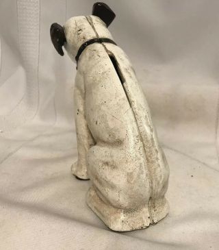Vintage 1900’s Cast Iron Bank RCA Mascot Dog Nipper Glass Eyes 2