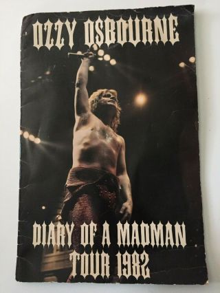 Vintage Ozzy Osbourne Diary Of A Madman Tour 1982 Program Many Colored Pages