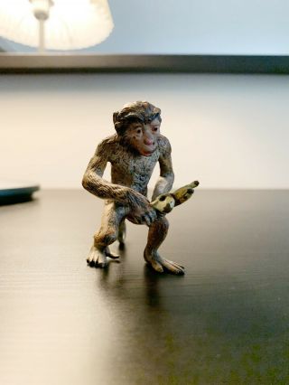 Antique Vienna Bronze Monkey,  Cold Painted