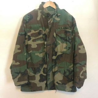 Vtg Us Army Cold Weather Camo Field Jacket Size Medium