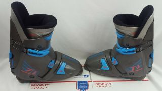 Salomon Htc 73 Unisex Ski Boots 350/28 L = 332mm Rear Entry Vintage Retro Blue