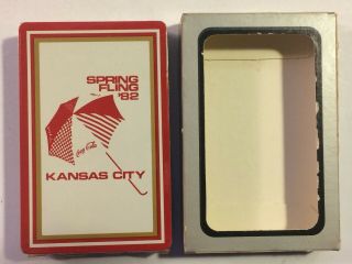 1982 Coca - Cola Kansas City Spring Fling Bridge Size Playing Cards Vhtf